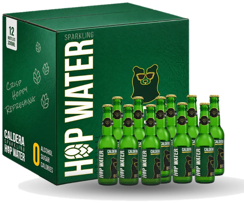 Caldera Sparkling Hop Water, pack of 12